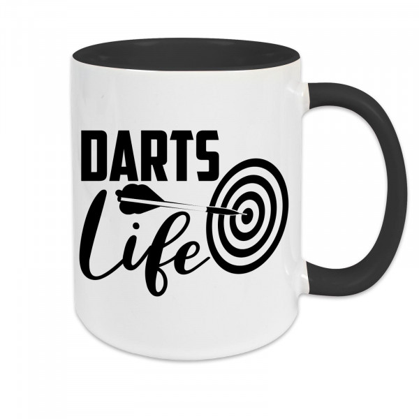 Tasse zweifarbig Darts Life