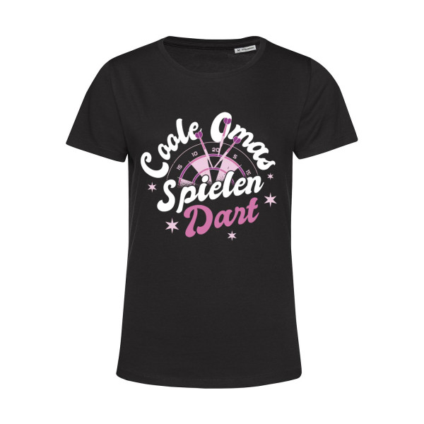 Nachhaltiges T-Shirt Damen Darts Coole Omas spielen Dart