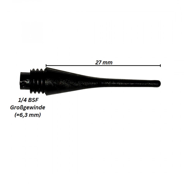 Softspitze Karella Premium 1/4 BSF Großgewinde 1000 Stk. Schwarz