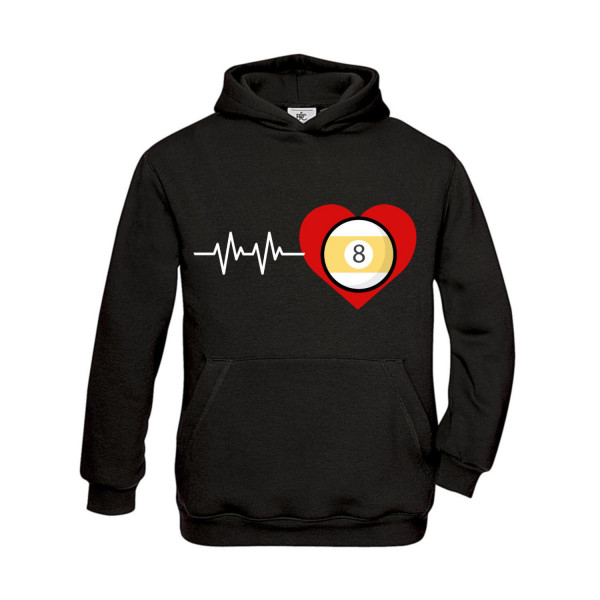 Hoodie Kinder Billard Heart Beat Pool