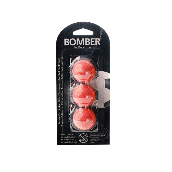 Kickerball Bomber ROBERTSON, rot, 35,1 mm, 3 Stück im Set,