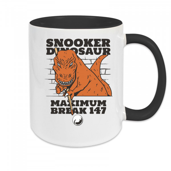 Tasse zweifarbig Snooker Dinosaurier