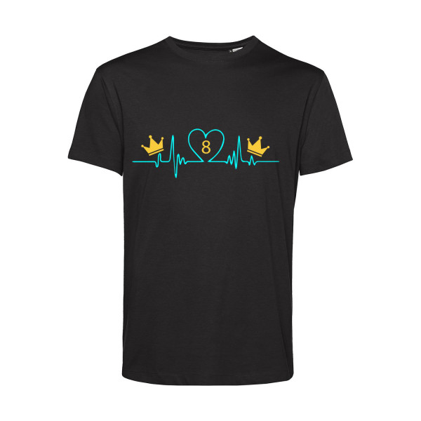 Nachhaltiges T-Shirt Herren Billard Heartbeat Crowns