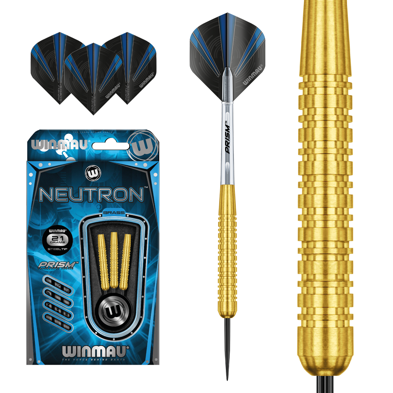 Winmau Gold Pfeile Aus Stahl Und Messing Neutron 21G (X3) - Image 3