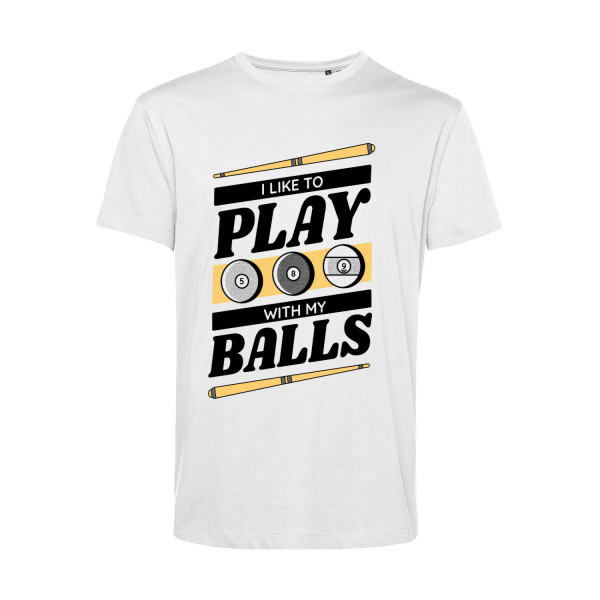 Nachhaltiges T-Shirt Herren Billard - I like to play with my balls