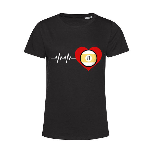 Nachhaltiges T-Shirt Damen Billard Heart Beat Pool