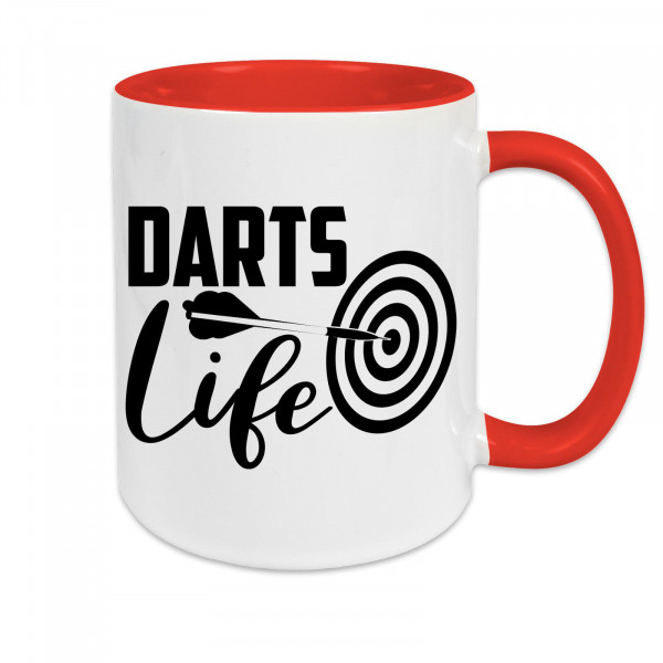 Tasse zweifarbig Darts Life