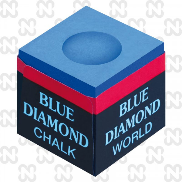 2,95€ Stück Billiard Kreide BLUE DIAMOND LONGONI Box mit 2 Stck.blau 