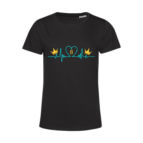 Nachhaltiges T-Shirt Damen Billard Heartbeat Crowns