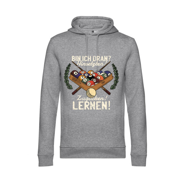 Nachhaltiger Hoodie Herren Billard - Bin ich dran