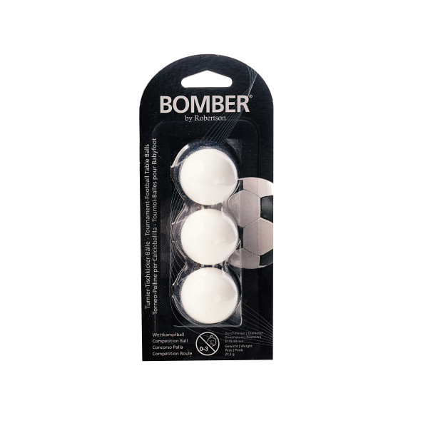 Kickerball Bomber  ROBERTSON, weiß, 35,1 mm, 3 Stück im Set,