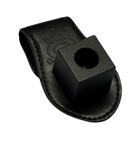 Leder-Kreidehalter mit Magnet schwarz