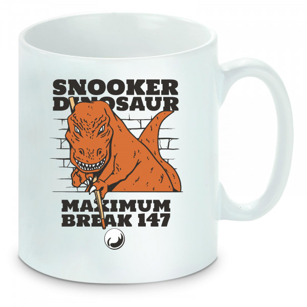 Tasse einfarbig Snooker Dinosaurier