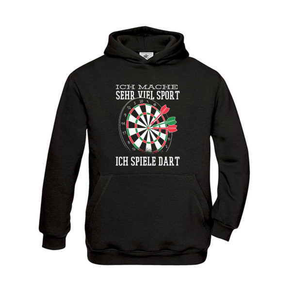 Hoodie Kinder Darts Ich mache sehr viel Sport