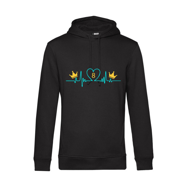 Nachhaltiger Hoodie Herren Billard Heartbeat Crowns