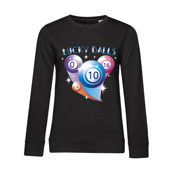 Nachhaltiges Sweatshirt Damen Billard Lucky Balls