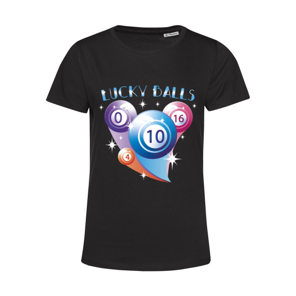 Nachhaltiges T-Shirt Damen Billard Lucky Balls