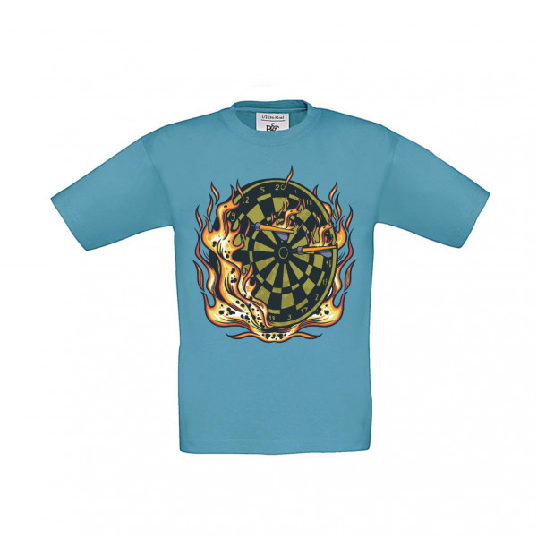 T-Shirt Kinder Darts Board on Fire