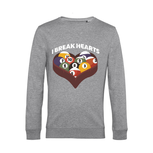 Nachhaltiges Sweatshirt Herren Billard - I break hearts