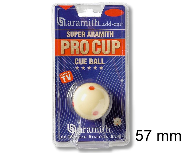 Pool-Spielball SUPER ARAMITH PRO CUP TV, 57.2 mm