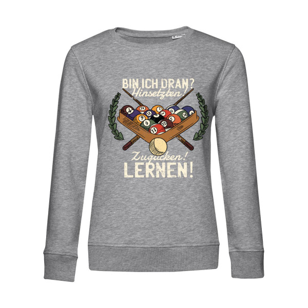 Nachhaltiges Sweatshirt Damen Billard - Bin ich dran