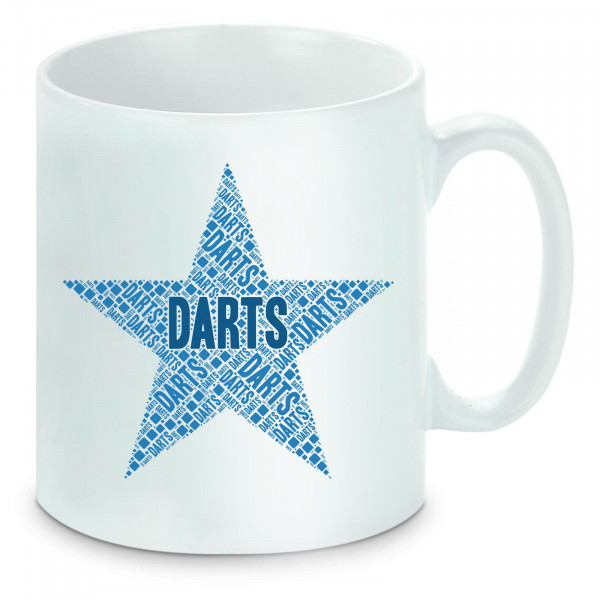 Tasse einfarbig Darts Stern