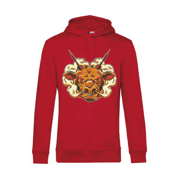 Nachhaltiger Hoodie Herren Darts Angry Bull