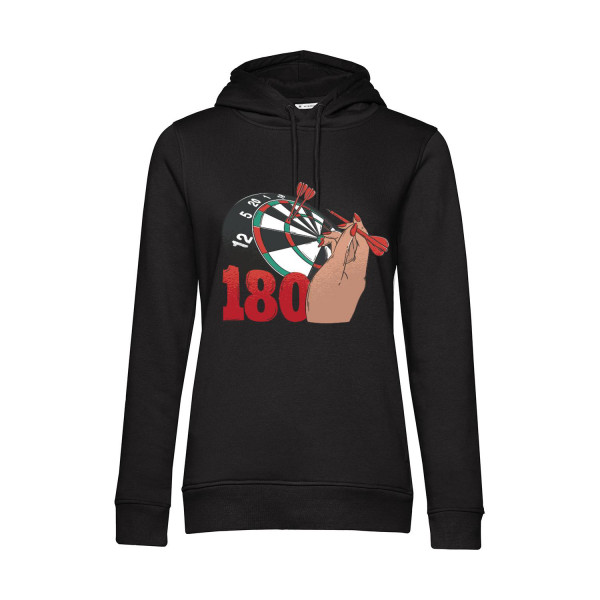 Nachhaltiger Hoodie Damen Darts 180 Throwing Hand