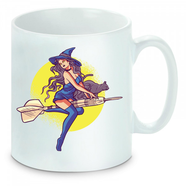 Tasse einfarbig Darts Witch