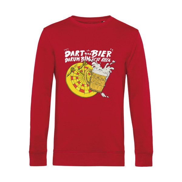 Nachhaltiges Sweatshirt Herren Darts und Bier Darum bin ich hier