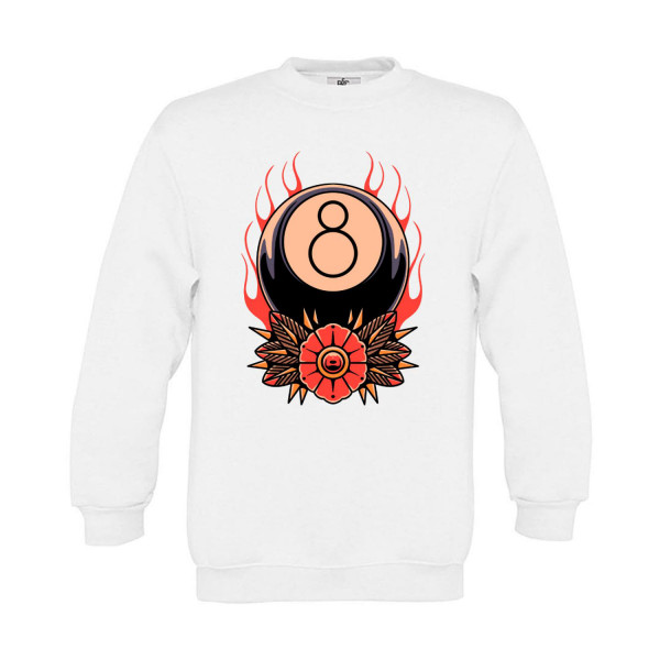 Sweatshirt Kinder Billard Eight on fire