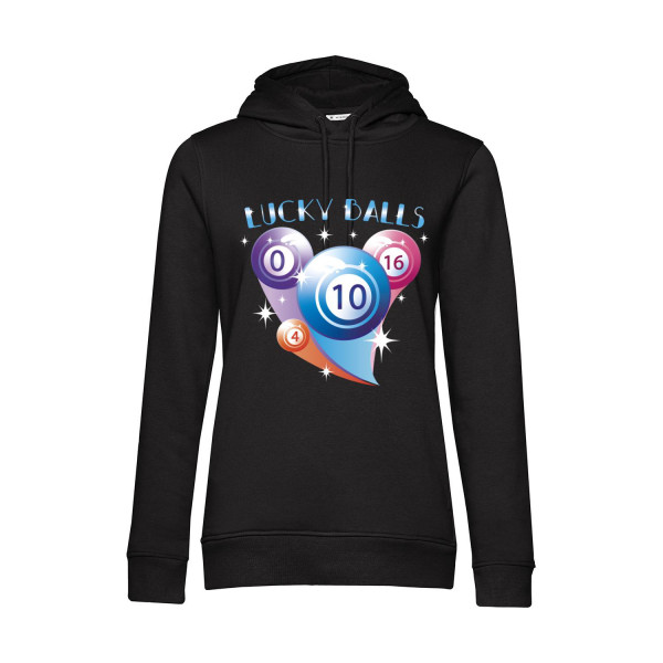 Nachhaltiger Hoodie Damen Billard Lucky Balls