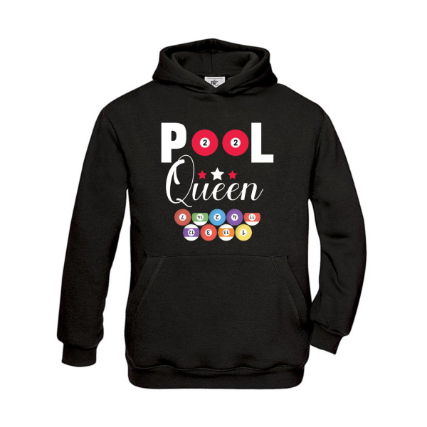 Hoodie Kinder Billard Pool Queen