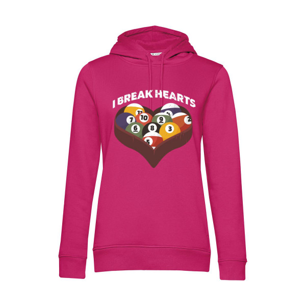 Nachhaltiger Hoodie Damen Billard - I break hearts