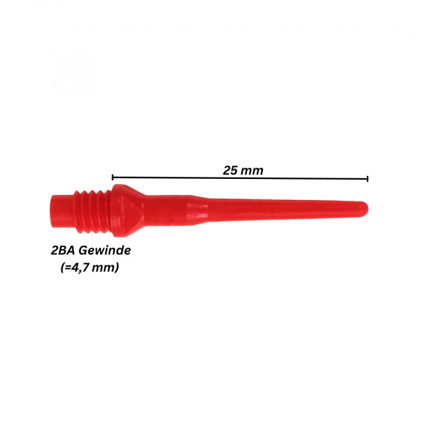 Softspitze Karella Keypoint 2BA Gewinde 1000 St. Rot