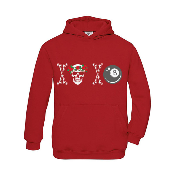 Hoodie Kinder Billard Skelett