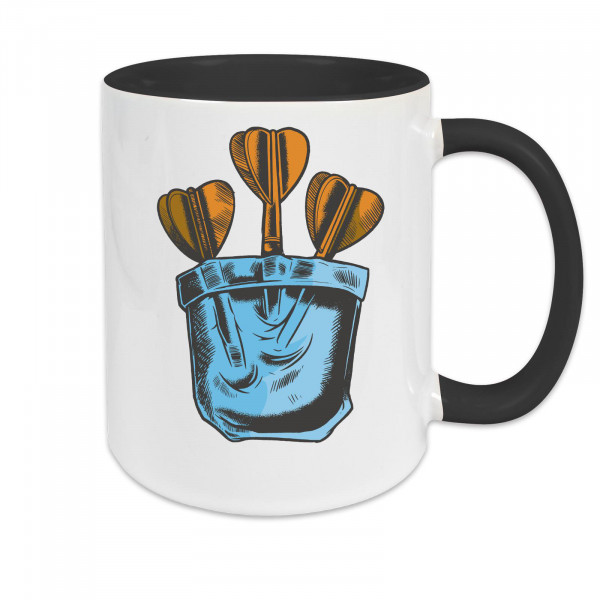 Tasse zweifarbig Darts Pocket