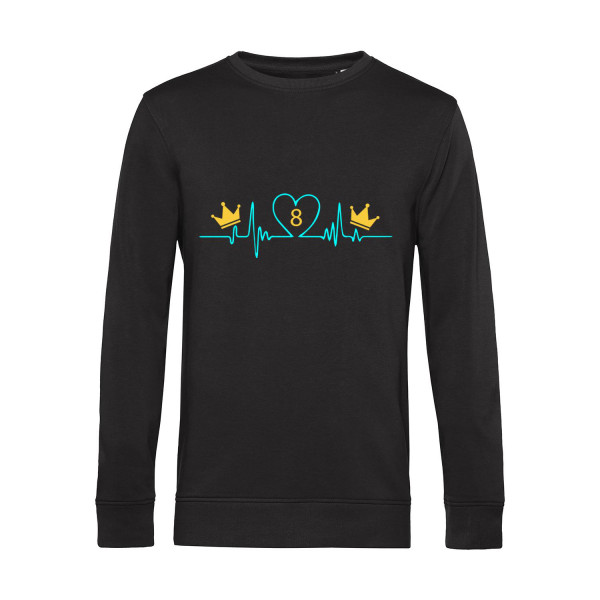 Nachhaltiges Sweatshirt Herren Billard Heartbeat Crowns