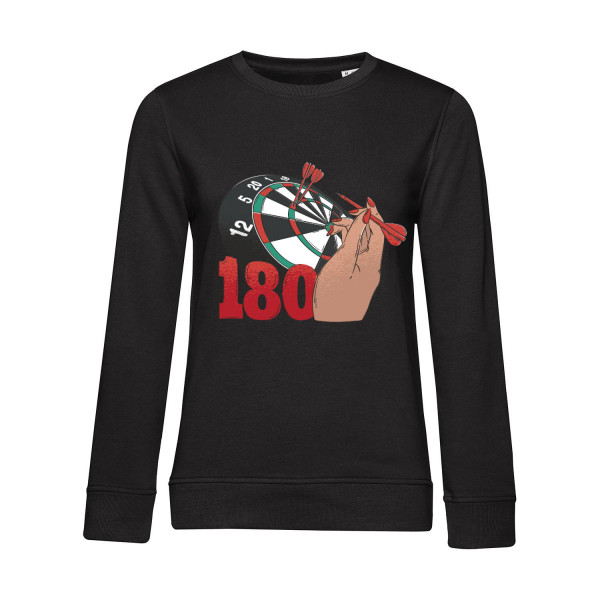 Nachhaltiges Sweatshirt Damen Darts 180 Throwing Hand